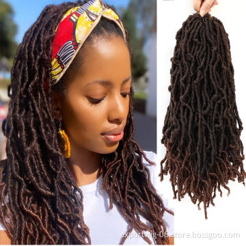 Ombre Goddess Locs Crochet Hair  Pre-Looped Crochet Braids 100% Premium Fiber Synthetic Hair Extensions